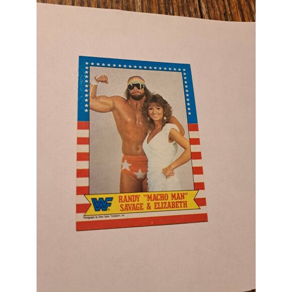 1987 Topps WWF Randy Macho Man Savage Elizabeth #7 Vintage Wrestling Card - Picture 1 of 2